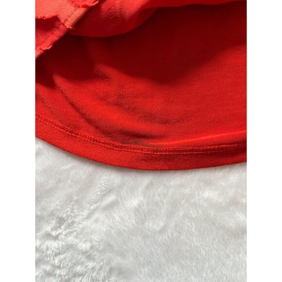 Vince Camuto Womens Red Textured Pattern Short Sleeve Top Blouse Medium Casual - Picture 12 of 12